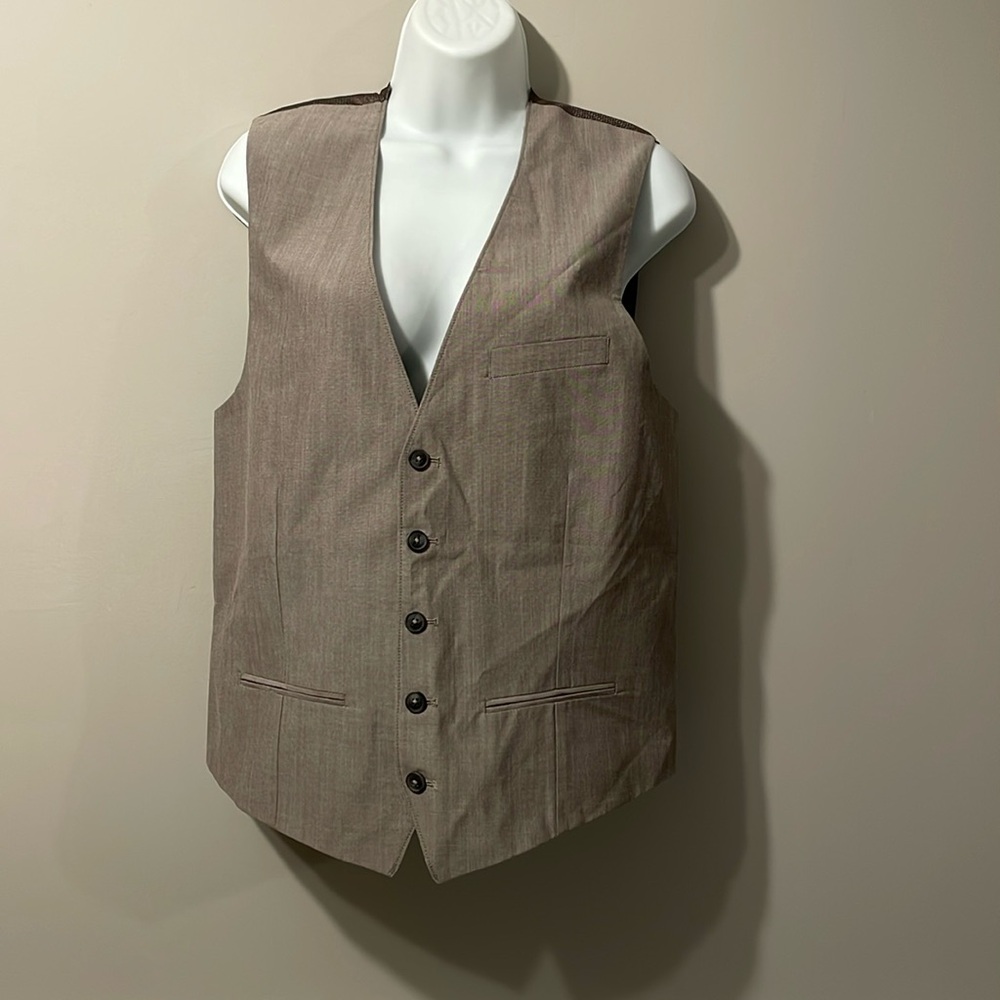 New with tag Mexx suit vest for men, light gray or light brown size 36